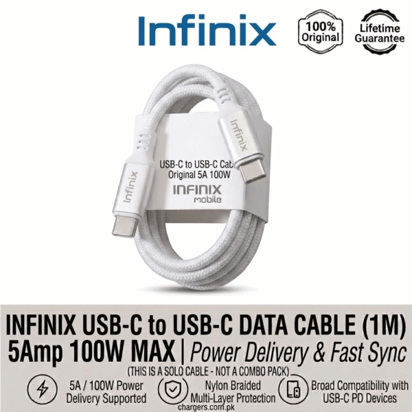 Infinix Type-C to Type-C Cable 5A