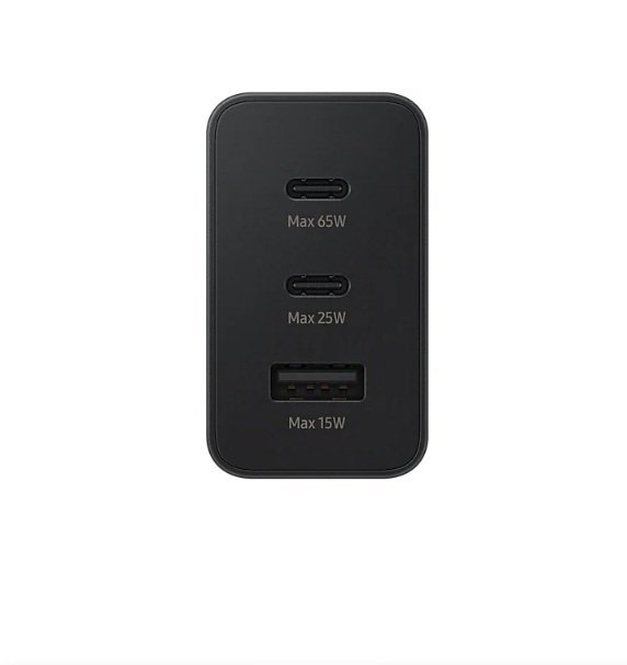 Samsung 65W Trio Super Fast Adapter (2 USB-C + USB-A) 3 Samsung 65W Trio Super Fast Adapter (2 USB-C + USB-A) - Image 3