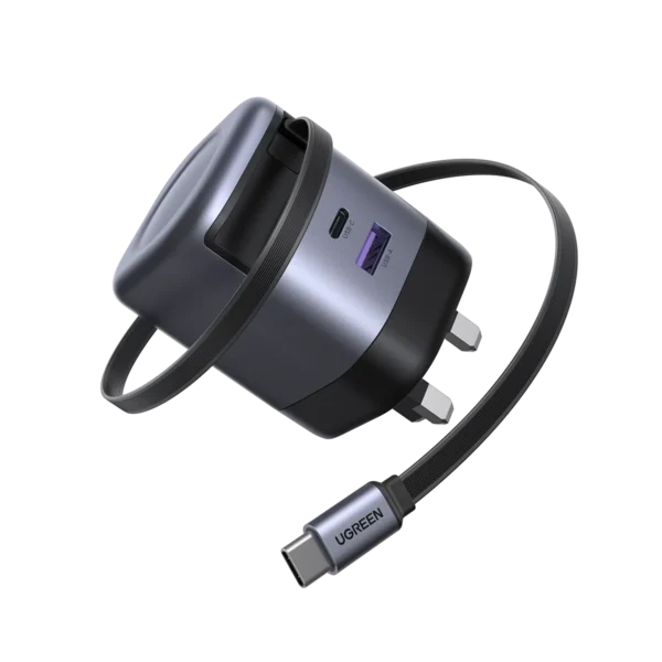 UGREEN 65W Nexode Charger With Retractable USB C Cable
