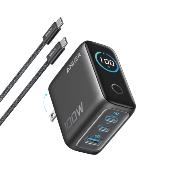 Anker 100W Smart Display Charger 3 Ports