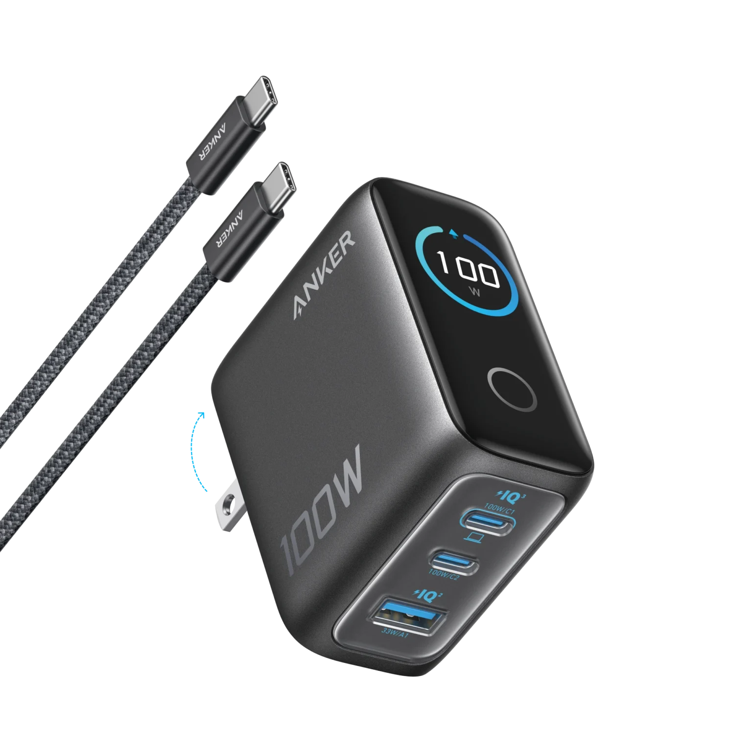 Anker 100W Smart Display Charger 3 Ports 1 Anker 100W Smart Display Charger 3 Ports