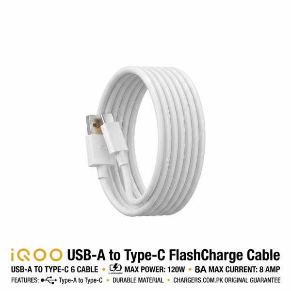 iQOO USB-A to Type-C Cable FlashCharge