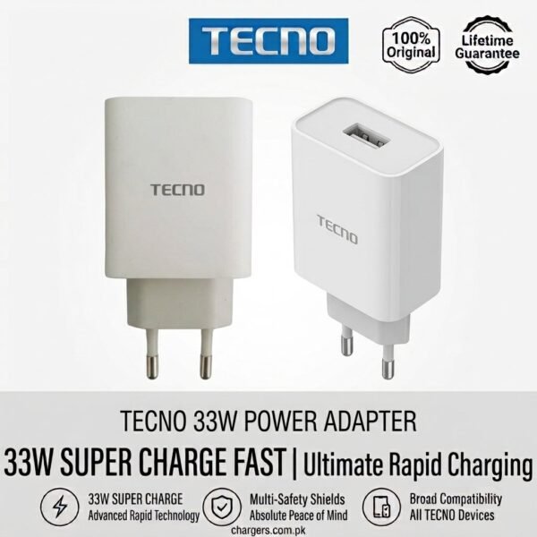 TECNO 33W Adapter Fast Super Charge